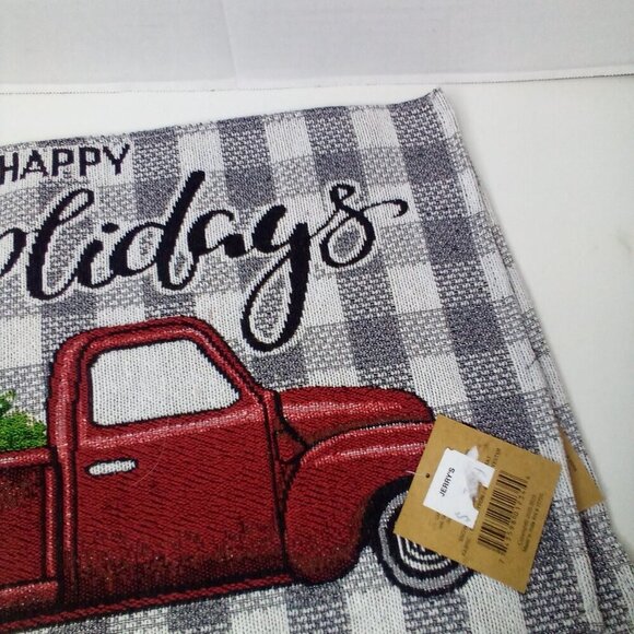 Christmas Placemat Lot of 4 Red Truck Tree Fabric 18" x 12.5" 2 Patterns - Picture 11 of 14